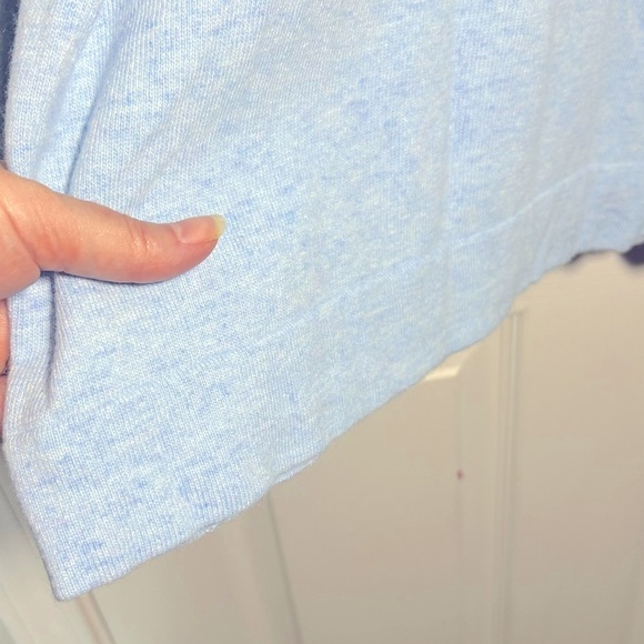 J. Crew Women Teddie Sweater X-Large Blue Preppy Coquette Wool Cotton Crewneck - Picture 6 of 13